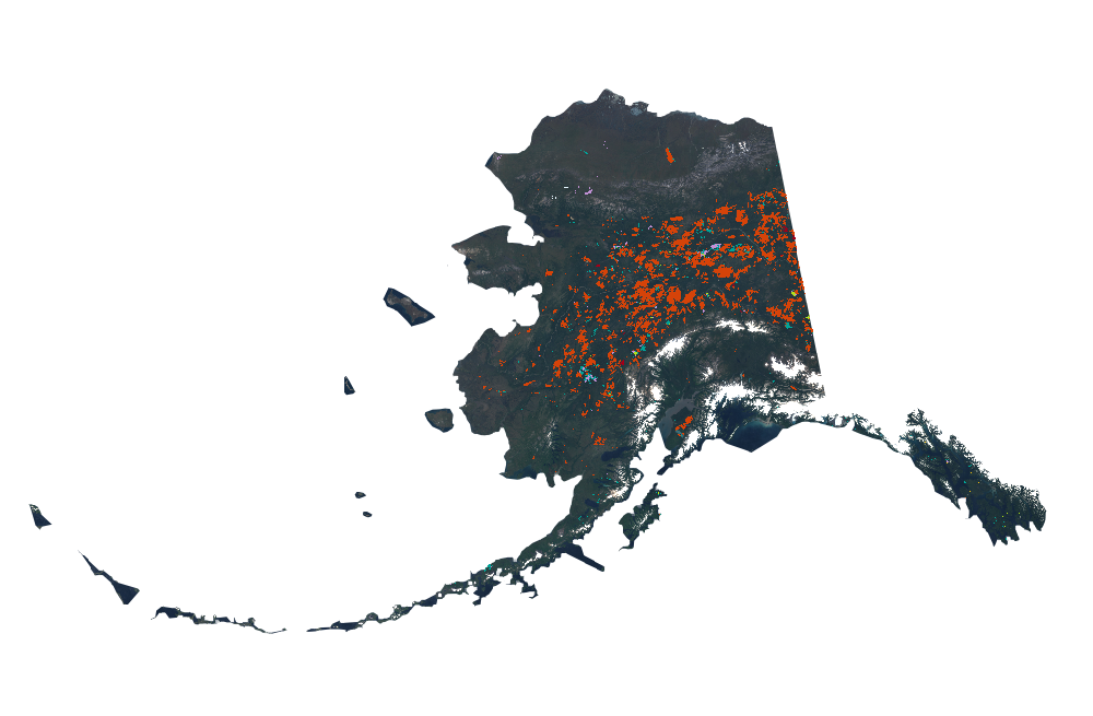 Map of LCMS Change across Alaska