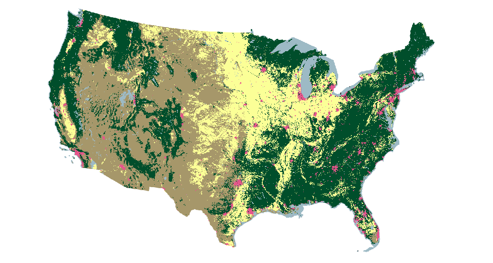 Map of LCMS Land Use output across the U.S.